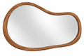 Miroir horizontal asymétrique avec cadre marron courbé